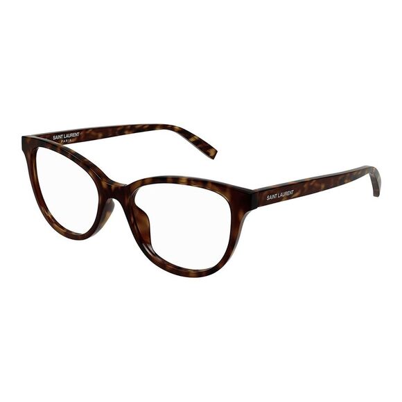 Saint Laurent SL 504O 002 Havana Plastic Cat-Eye Eyeglasses 53mm - Picture 1 of 2